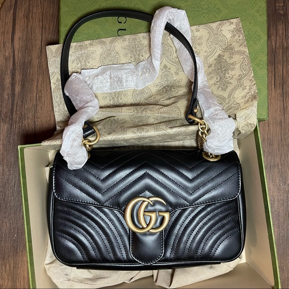 Gucci Handbags - GG Marmont small matellasé shoulder bag NWT